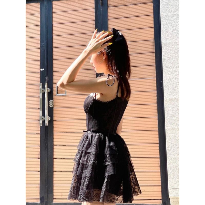 Vietnam Niche Style Heavy Industry Net Yarn Cake Suspender Skirt Lace