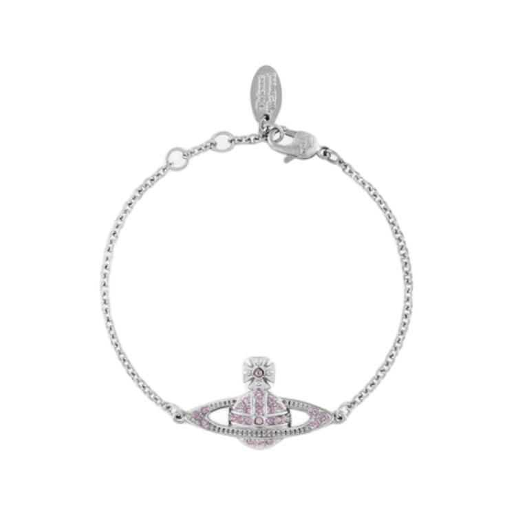 

Vivienne Westwood Letter Engraved Brass Bracelet Women bracelets Silver Purple 61020051-02P491 Basic Packaging-Dust Bag+Box