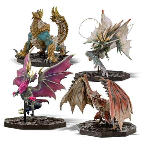 CAPCOM Monster Hunter FIGURE BUILDER CUBE MONSTER HUNTER 4-Figure Set Box (Rathalos/Zinogre/Mel Zena/Amatsumagatsuchi) PVC ABS