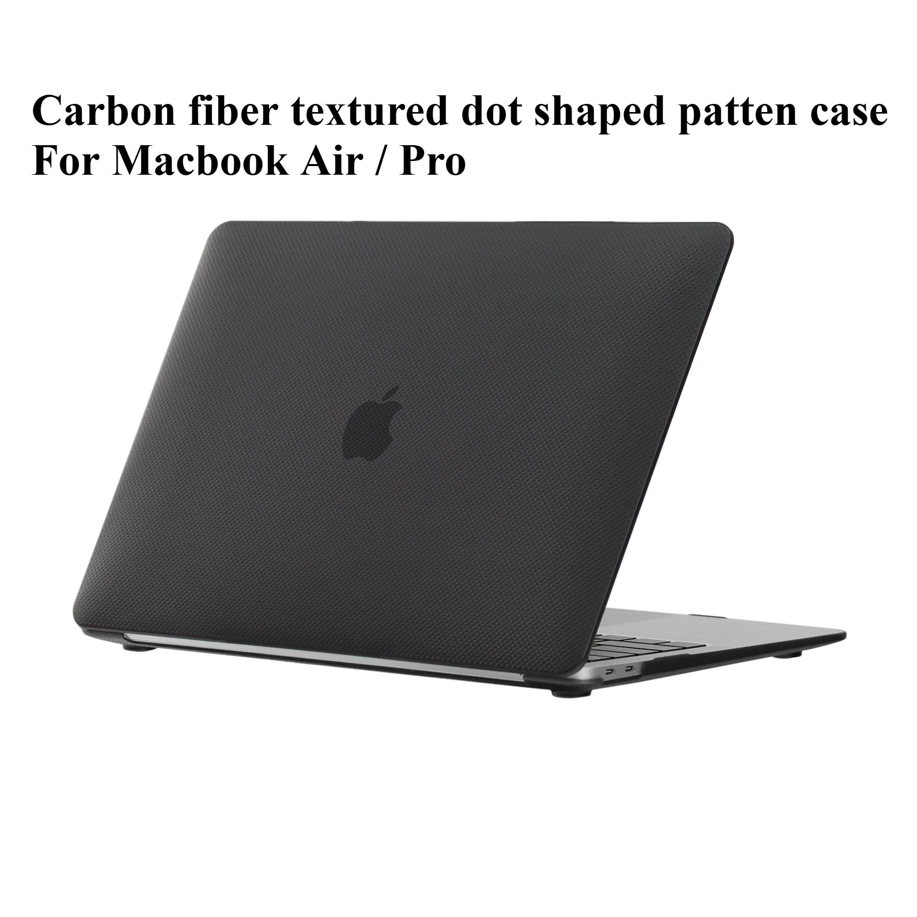 Custodia rigida con motivo a punti testurizzato in fibra di carbonio Per Macbook Air 13.3 13.6 pollici Custodie per laptop per Mac Book Pro 13.3 14.2