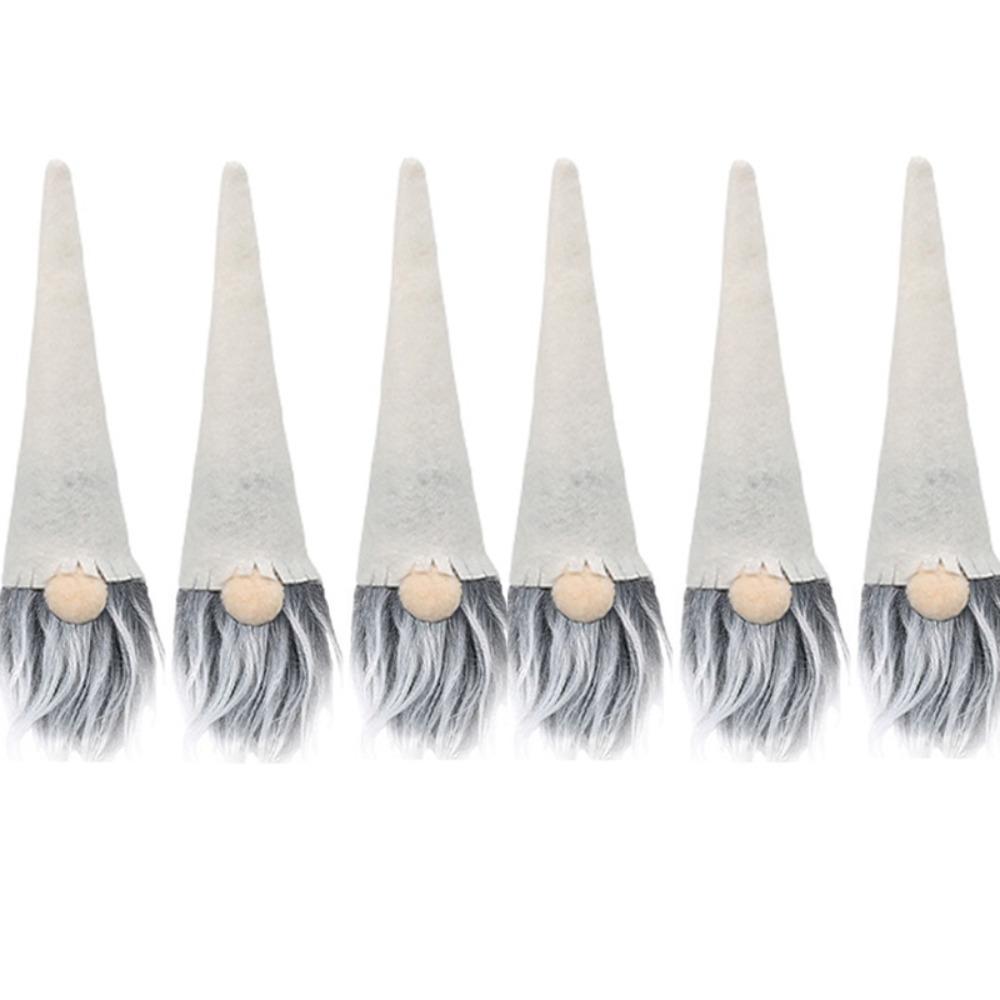 6pcs Reusable Faceless Doll Wine Bottle Cover Non-woven Merry Christmas Decoration  Home Xmas Decor