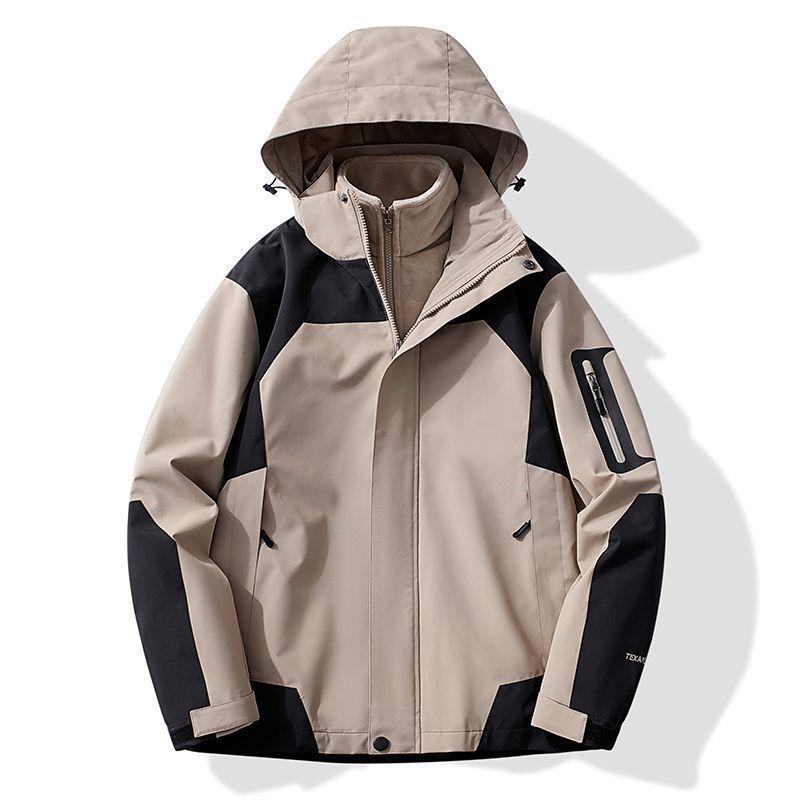 Luotuo Unisex 3-in-1 Detachable Waterproof Ski Jacket with Hood for 2025 Autumn/Winter