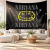 Nirvana Wall Tapestry, Soft Fabric Wall Hanging, Decorative Backdrop For Bedroom Home Wall Art