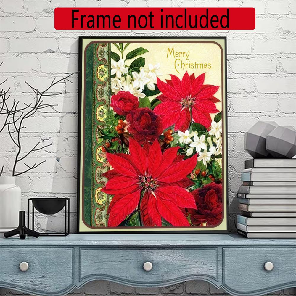 Christmas 5D Diamond Painting Round Diamond Rhinestones Mosaic Diamond Embroidery Wall Paintings Rhinestones Gift Frameless