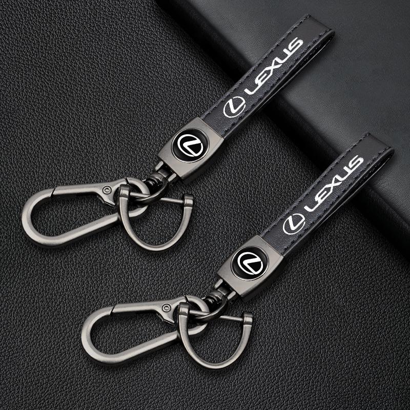 Auto-Emblem Leder-Schlüsselanhänger Metall-Schlüsselring Ornamente Für Lexus RX330 IS250 Ct200h ES300h RX350 IS300h NX300h RX400h ES350 GS300