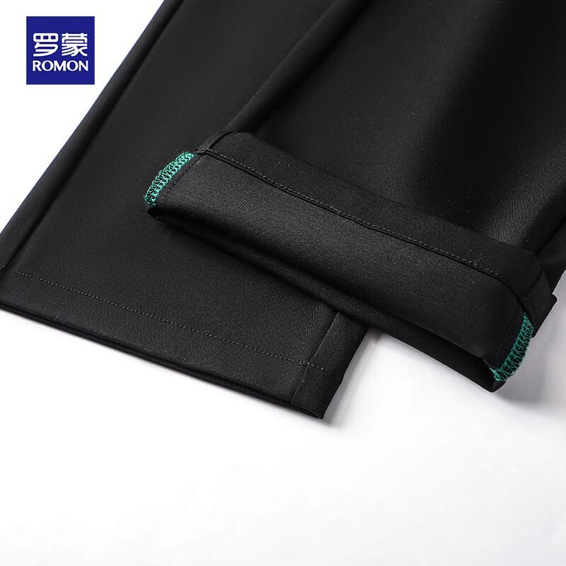 ROMON Men's Cool Jade Ice Silk Straight Casual & Business Pants