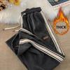 Men's Spring Autumn Side Striped Loose Straight Sports Pants High Street Ruff Handsome Corduroy Casual Pant