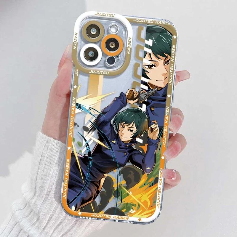 Anime Jujutsu Kaisen Phone Case For iPhone 16 15 14 13 12 11 Pro Max X XR XS MAX SE20 8 7 Plus Mini Satoru Gojo Itadori Yuji