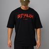 Seutailligseu Lettering B Pure Cotton Oversized Short Sleeve T-Shirt 4 Colors