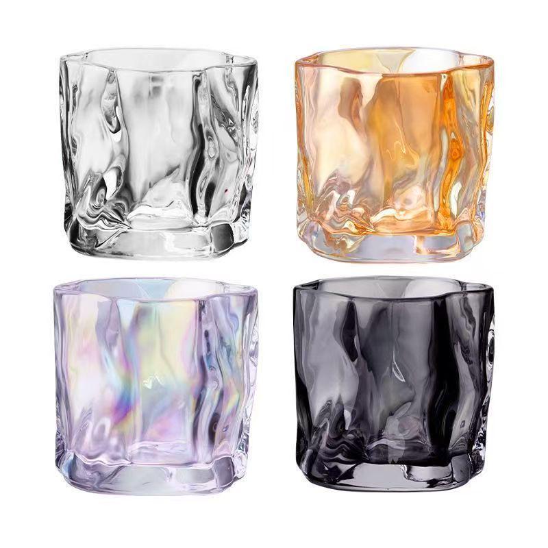 Bicchiere Pieghettato Colorato - Ideale per Acqua, Whiskey o Birra