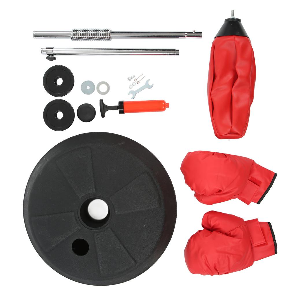 Punching Bag with Stand Gloves Boxing Punching Bag Adjustable Vertical Boxing Ball for Kids Adults Exercise Fitness