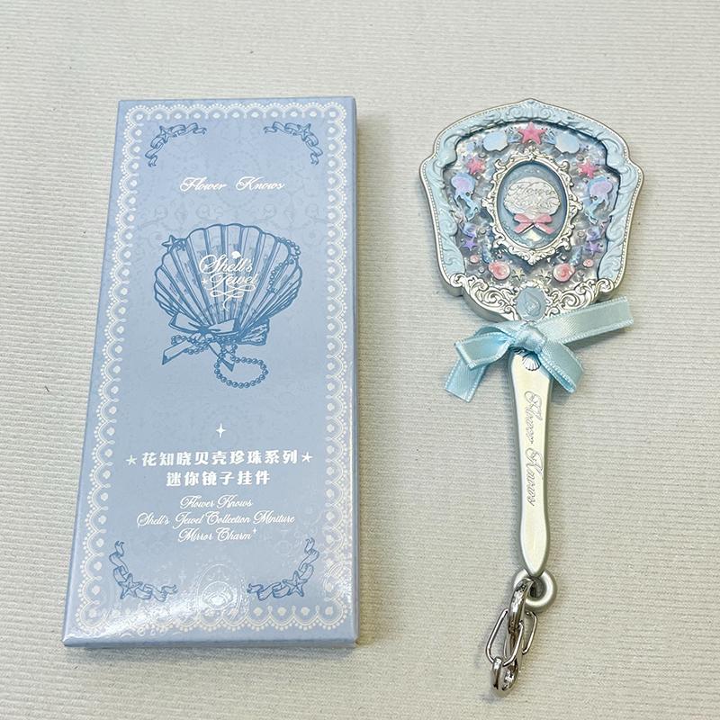 Flower Knows Mirror Moonlight Mermaid THE SWEETIE BEAR Collectie Handspiegel Limited Wit Blauw Roze Feeën Spiegels