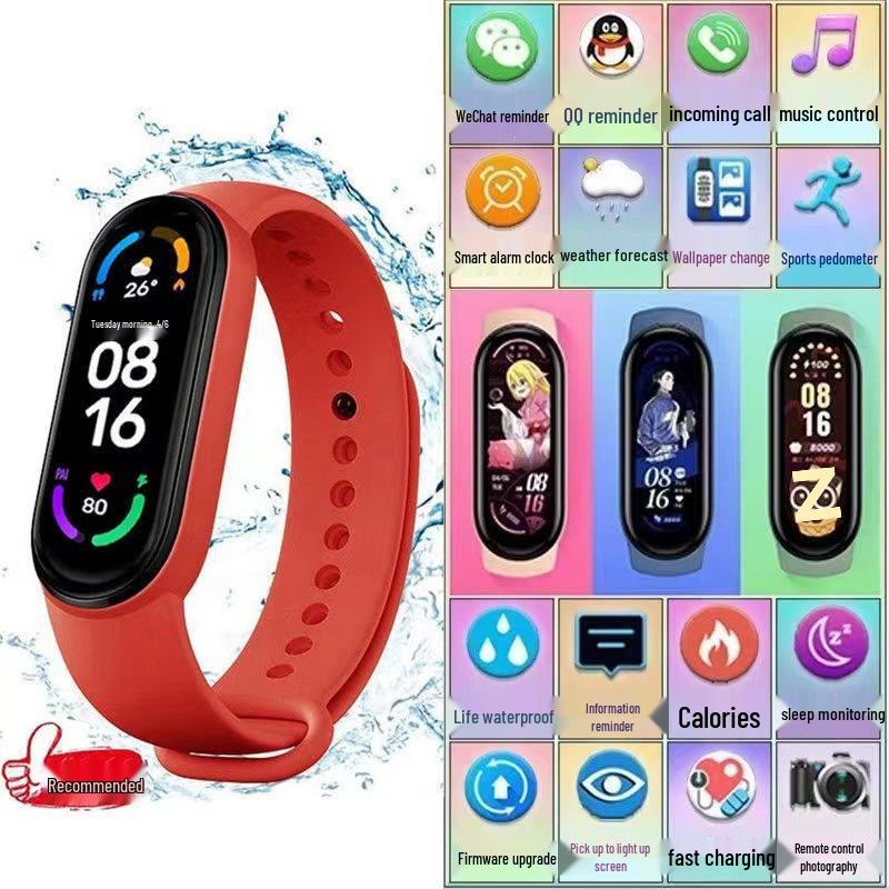 Inteligentný náramok: Multifunkčný športový krokomer, Budík a Bluetooth hodinky s dlhou výdržou batérie pre mužov a ženy