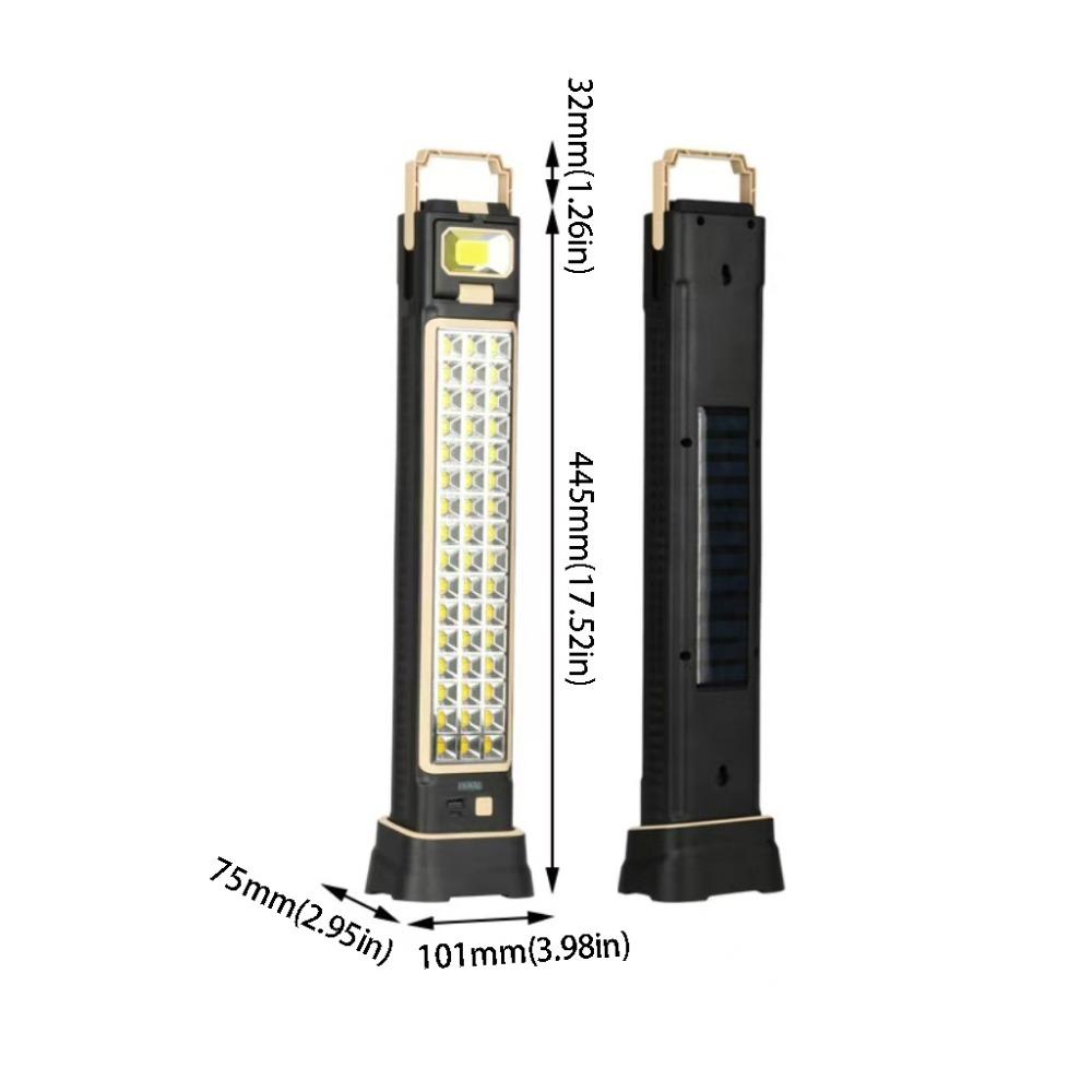 USB Rechargeable Solar-Powered Lamp Magnetic Base Emergency Light Torch Work Light  Magnetic Base