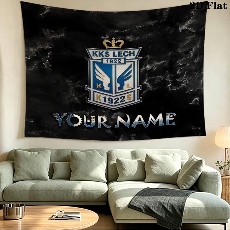 Custom Name Lech Poznan2 Printed Tapestry – Wall Hanging for Bedrooms, Dorms, and Home Decor