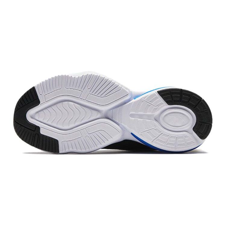 Anta Kids Non-Slip Shock Absorbing Low-Top Running Shoes Kids sneaker Black Silver Blue 312425511-3