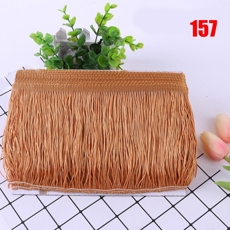 10 Meter Fransenquastenbesatz, 15 cm, Spitze, für Latein-Kleid, Makramee, Samba-Tanz, Kleidung, Vorhangspitze, Polyester, Nähen von Kleidungsstücken, Accessoire