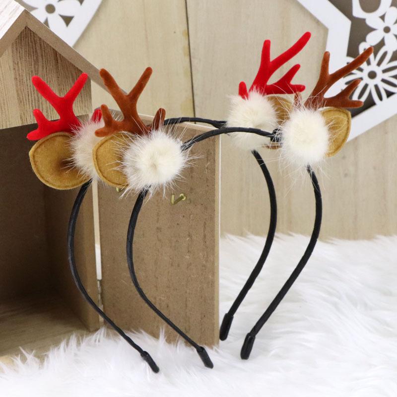 Karácsonyi fejpánt Xmas Elk Horn Bell flitter Karácsonyi hajpánt Boldog Új Évet Fotók Kellékek Boldog karácsonyt dekorációs ajándékok gyerekeknek