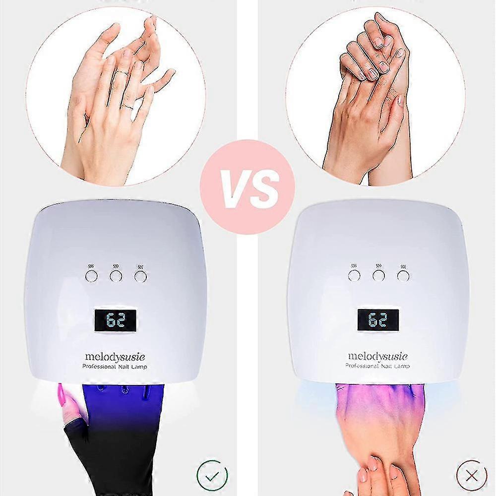 Uv Protection Half Finger Gloves For Manicure Gel Nail Lamp Driving Sport