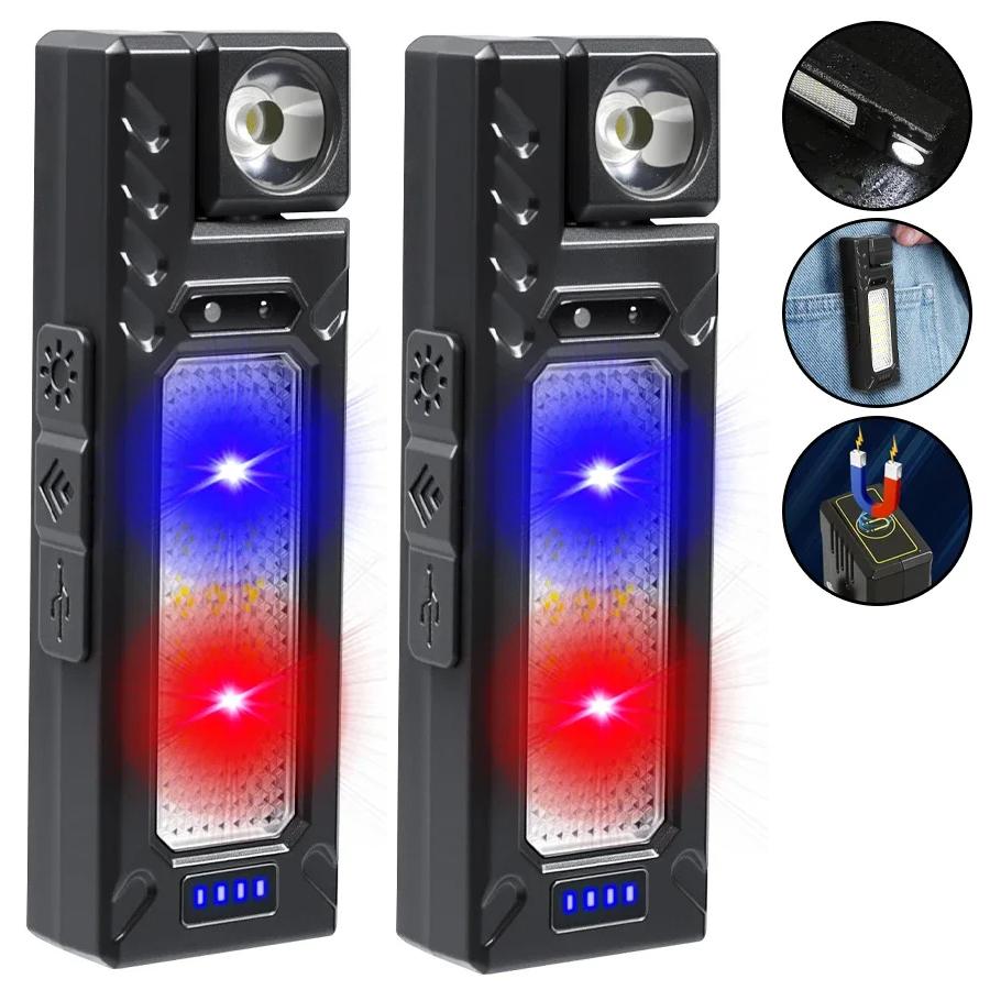 Mini Sensor LED Flashlight Rechargeable Torch with Magnet Portable Hat Clip Light Outdoor Waterproof for Camping Fishing Lantern