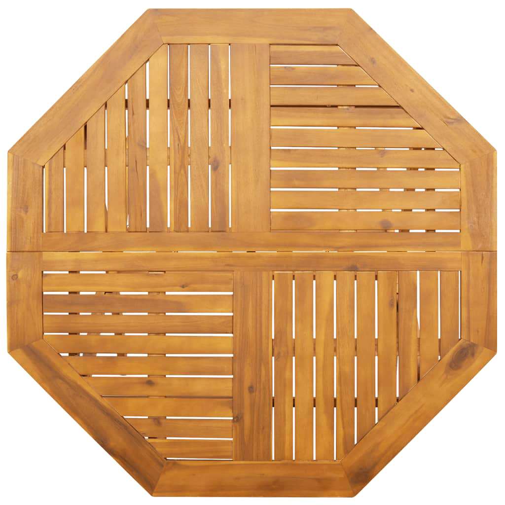 Garden Dining Set 5 Pcs Brown Solid Acacia Wood