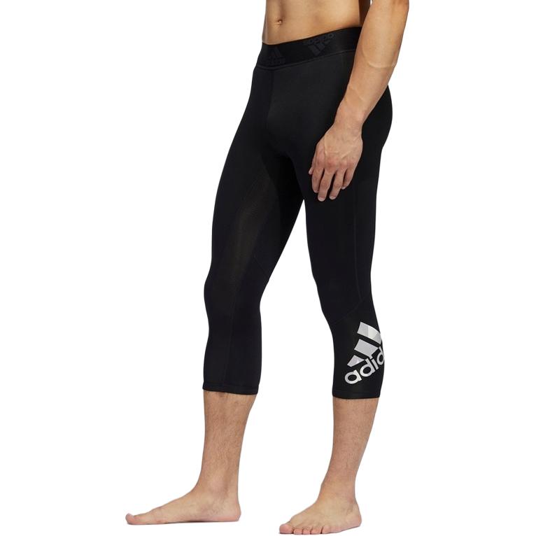 Adidas Aeroready Letter Fitness Training Tight Sweat-Wicking Seven-Quarter Pants Men Shorts Black GC8251