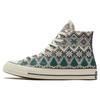 Chuck 70 1970s Christmas Tree Ethnic Print High Top Espadrilles Unisex Grey Green
