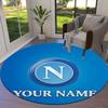 SSC Napoli Custom Name Round Area Rug,Carpet Rug for Living Room Bedroom Sofa Playroom Decor,Non-slip Floor Mat