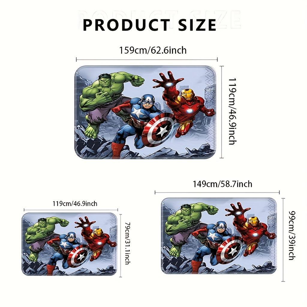 Authorized Marvel Character Printed Large Area Rugs, Carpets, And Doormats Featuring Cartoon Designs, Suitable for Living Room