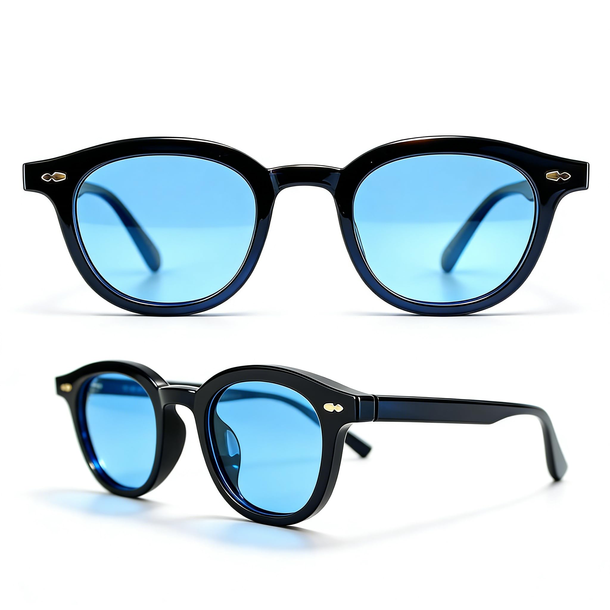 

[PAERDE] Sunglasses for Men and Women: Polarized Sunglasses with UV400 Protection for Driving and Fishing, Ultra-lightweight, S03 Black (Blue)