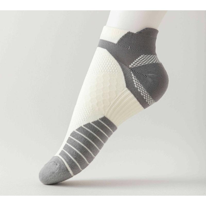 

Soft-soled Shock-absorbing Sports Socks, Professional Yoga, Fitness, Running, Elastic, Slimming, Soft, Breathable and Odor-resistant Short Socks 1 pair сірий колір