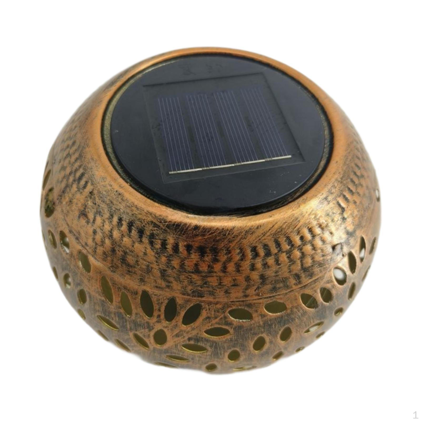 

Полый солнечный фонарь Домашний декор Декоративный настольный Водонепроницаемый ландшафтный светильник Садовый для улицы бронзовый