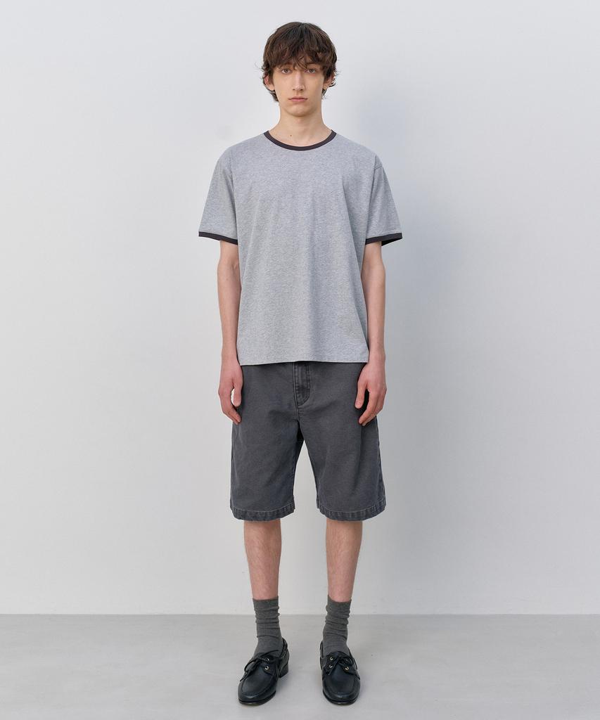 INSILENCE Duck Cotton Stand-Up Shorts Faded Grey