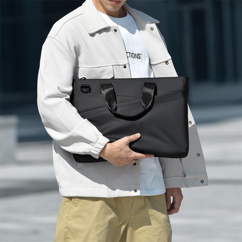 Men's Business Briefcase Large Capacity Handbag Oxford Crossbody Bag Commuter Shoulder Computer Bag