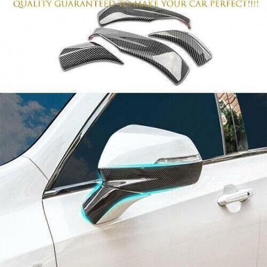 For Cadillac XT4 2019-2025 Strip Trim Anti-Scratch Carbon Fiber Rear View Mirror