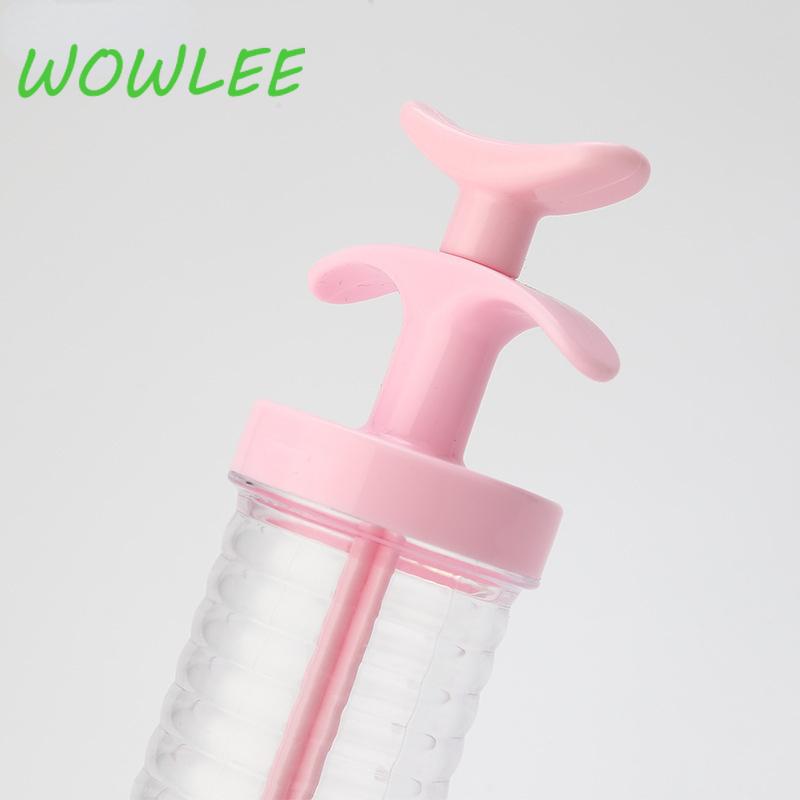 8Pcs Confectionary Cookie Tips Plastic DIY Pastry Syringe Extruder Cream Nozzle Cake Decorations Tools Gun