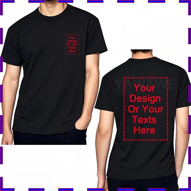 Man t shirt Tailor-made Adult Your Text Here Cotton Tshirt Fashion Hip-hop Casual Tee Adult Your Text Here Quick Dry T Shirt