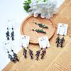 Chinese Alloy Oil Drop Tassel Earrings - Retro Cold Style for Women