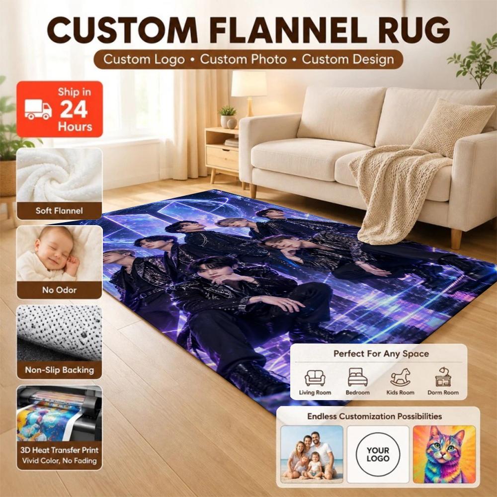 Seventeen Chibi Art Carpet Soft Rug Plush Rug Thick Rug Kitchen Floor Mat Hallway Runner Low Maintenance