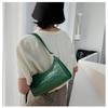 Solid Color Pu Leather Women'S Underarm Bag For Female Retro Casual Shoulder Bag Tote Clutch Purse Banquet Handbag