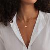 Women's Elegant Retro Double Layer Round Pendant Necklace