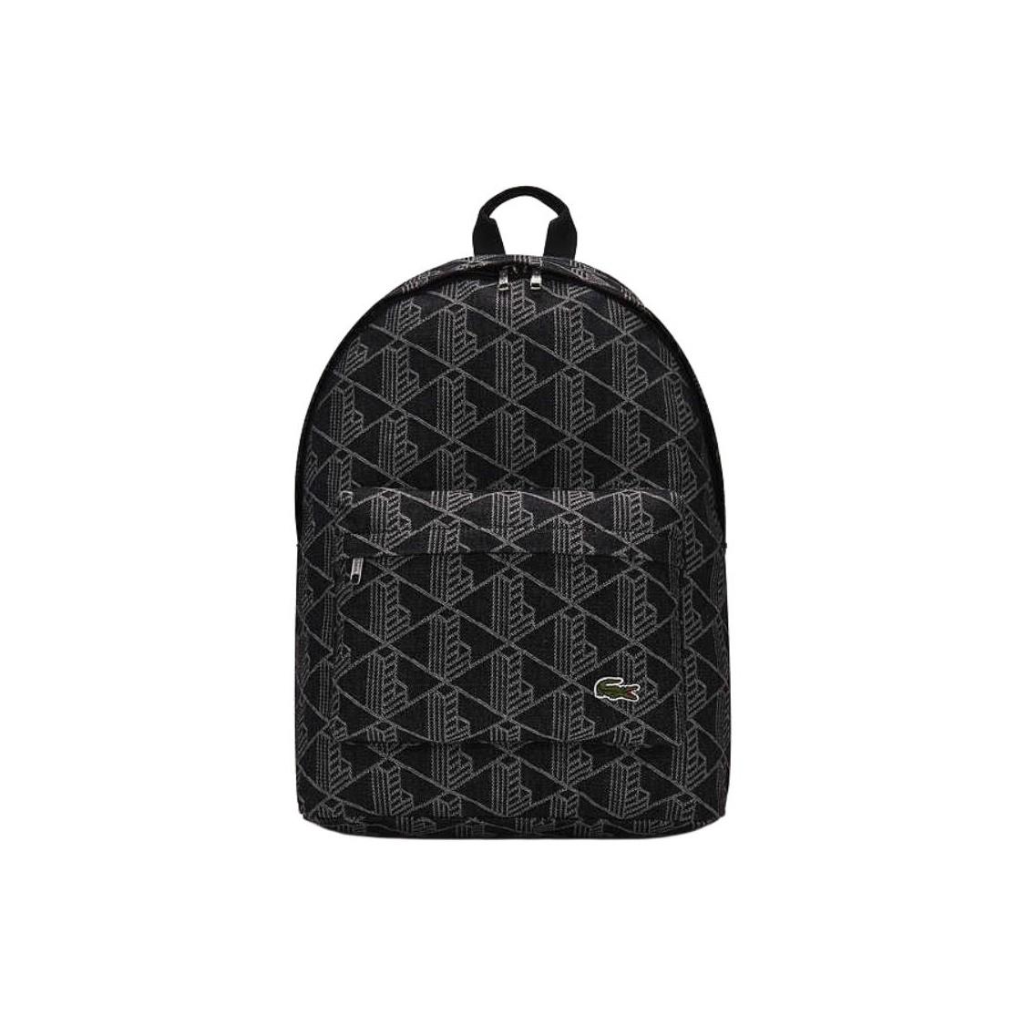 Lacoste Classic Logo Large Capacity Backpack Unisex backpack Black NU4871NZ-R33 Black