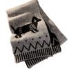 Gray Dachshund Knitted Scarf Women's New Winter Korean Atmosphere Warm Woolen Scarf Women's Neck Protector