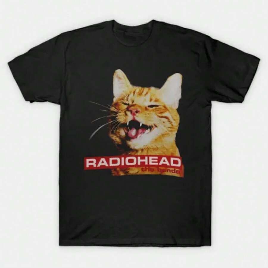 

Playera De Hombre Camiseta Radiohead The Bends Ginger Cat Parody Para Hombre,Men Summer Graphic 5XL різнокольоровий