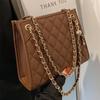 Rhombus chain bag large capacity women's bag 2026 new niche ins versatile fashion texture messenger bag