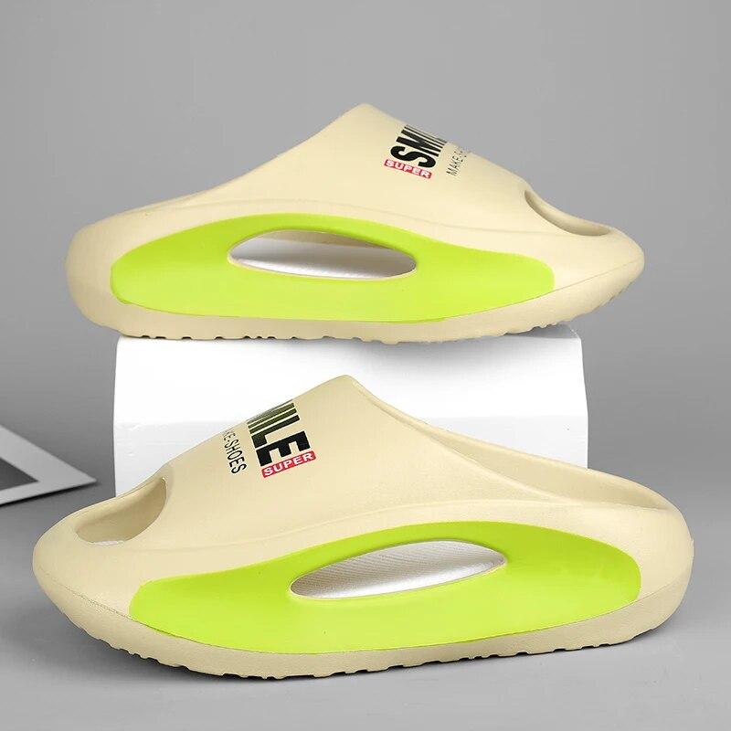 Men's Slippers  EVA Soft Thick Soled Slippers Women's Fashion Wear Slippers Home Home Sandals Men's Beach Shoes