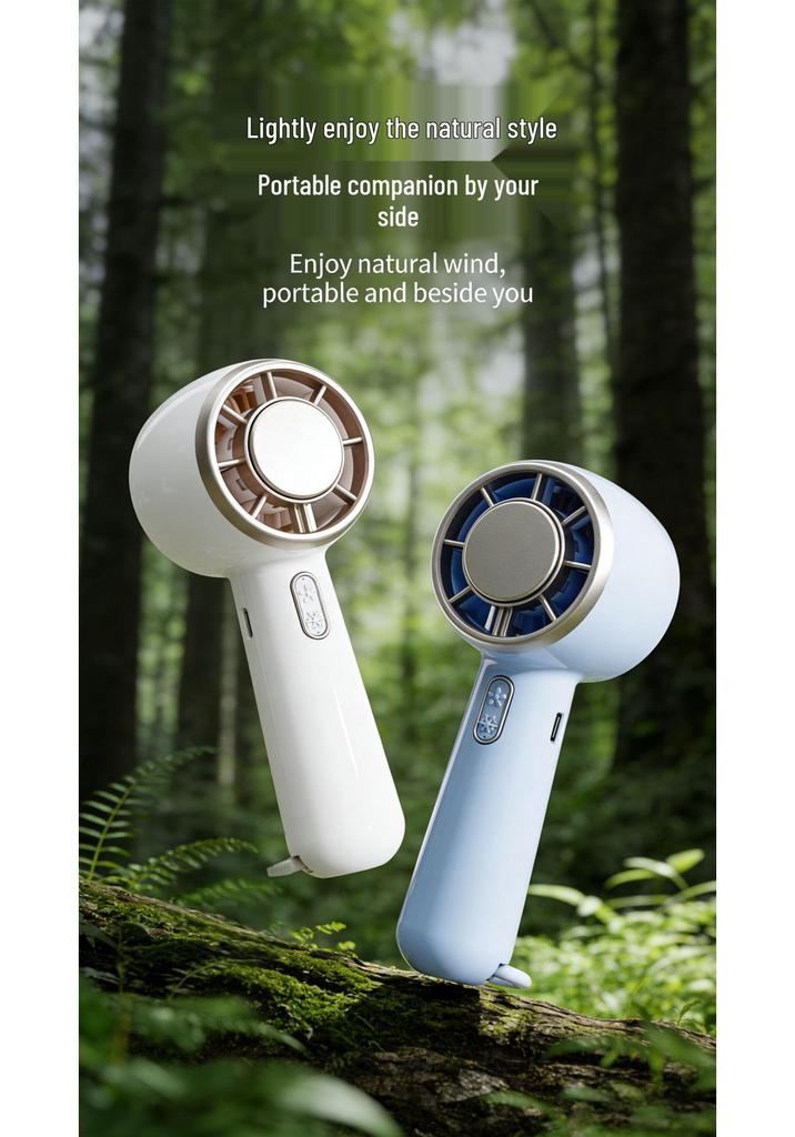 High-Speed Portable Handheld Fan with Ice Pack and Rechargeable Semiconductor Technology