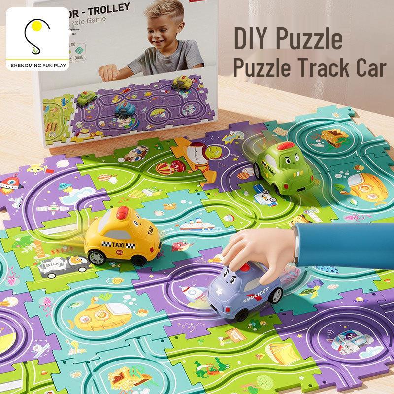 

DIY Puzzle Track Electric Train Set for Kids Aged 3+