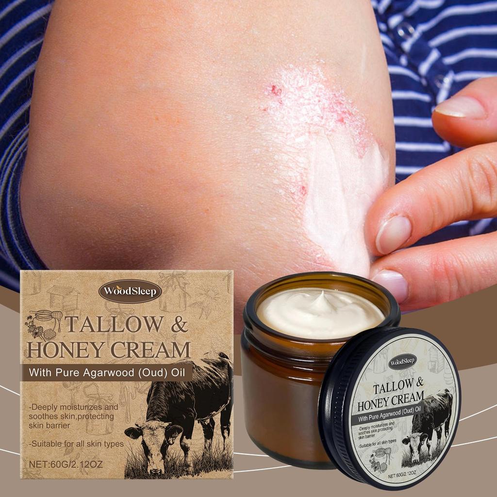 Krem do pielęgnacji skóry WoodSleep z masłem shea Nawilżający i nawadniający krem do ciała Łagodzi suchość i zaczerwienienia Pielęgnacja skóry 60g