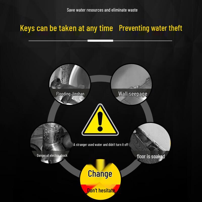 Honggong Anti-theft Lockable Copper Faucet